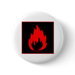 Danger Highly Flammable Warning Sign Chemical Burn buttons