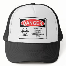 DANGER INFECTION HAZARD hats