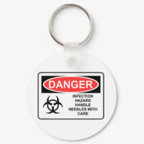 DANGER INFECTION HAZARD keychains by baxiemur DANGER INFECTION HAZARD keychains