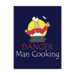 Danger Man Cooking Postcards