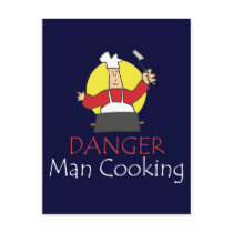 Danger Man Cooking Postcards