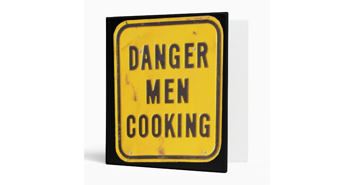 Danger Men Cooking Cookbook Binder | Zazzle