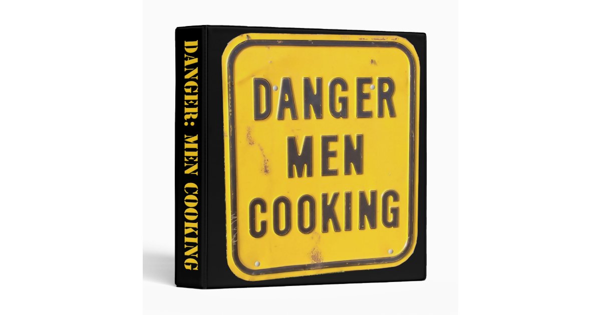 Danger Men Cooking Cookbook Binder | Zazzle