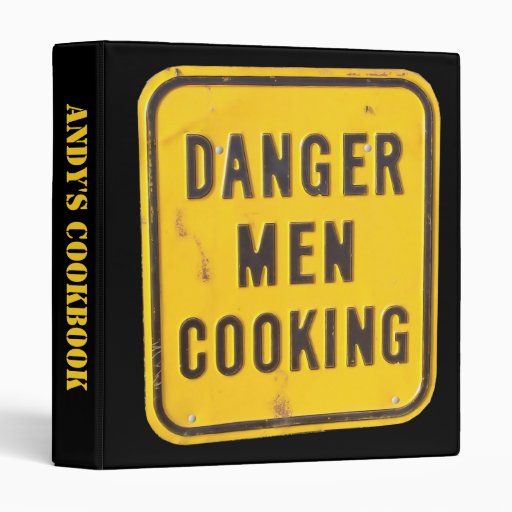 Danger Men Cooking Cookbook Binder | Zazzle