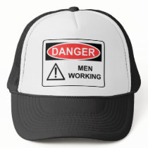 DANGER MEN WORKING hats by baxiemur DANGER MEN WORKING hats