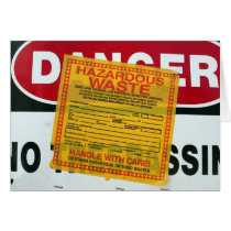 Danger No Tresspassing Hazardous Waste cards