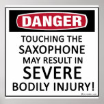 Danger Saxophone Poster