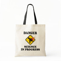 Danger Science in Progress Fart Humor Tote Bags