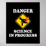 Danger Science in Progress Fart Humor posters