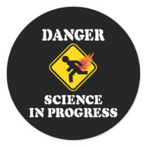 Danger Science in Progress Fart Humor Stickers