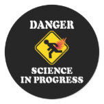 Danger Science in Progress Fart Humor Stickers