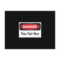 Danger! Sign - Personalized! postcards