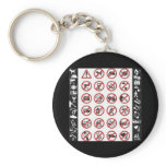 Danger Signs (3) Keychain