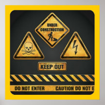 Danger Signs (7) garcya Poster