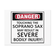 Danger Soprano Sax postcards by Danger_Instrument Danger Soprano Sax postcards