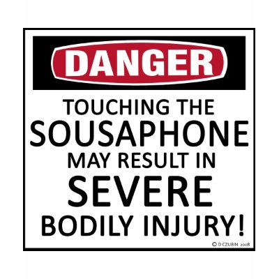 Danger Sousaphone Tee Shirt