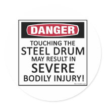 Danger Steel Drum stickers