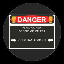 danger sticker by wolffreeborn danger sticker