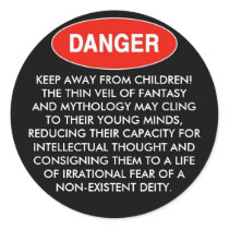 Danger stickers by CharlotteAtheists Danger stickers