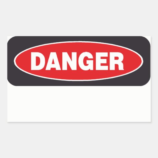Danger Sticker Template | Zazzle