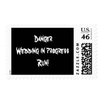 Danger Wedding in progress Run! postage by the_bonnetts Danger Wedding in progress Run! postage