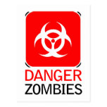 Danger Zombies Post Card