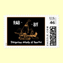Dangerous animals of America - RABBIT postage