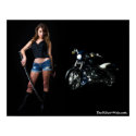 Dangerous Biker Babe Poster posters by TheBikerWeb Dangerous Biker Babe Poster posters