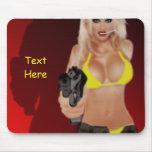 Dangerous Blonde - Femme Fatale Maousepad mousepads