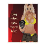 Dangerous Blonde - Femme Fatale Post Card postcards