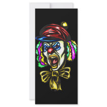 Dangerous Evil Clown Customized Rack Card