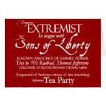 Dangerous Extremist: 18th Century Style Poster Greeting Card