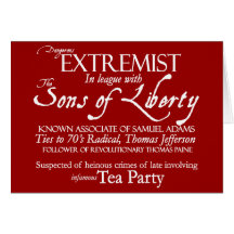Dangerous Extremist: 18th Century Style Poster Greeting Card