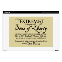 Dangerous Extremist: 18th Century Style Poster Skins For 15" Laptops