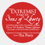 Dangerous Extremist: 18th Century Style Poster Sticker