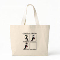 dangerous penguins tote bag