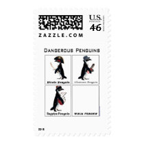dangerous penguins postage stamps