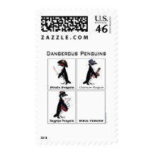 dangerous penguins postage stamps