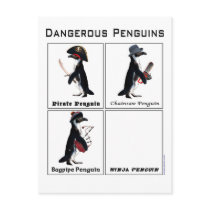 dangerous penguins postcards