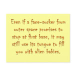 Dangers of online dating (an alien) postcards
