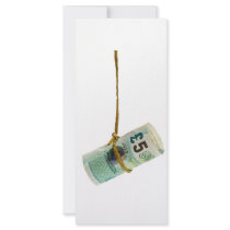 Dangling British pound Personalized Rack Card
