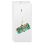 Dangling Indonesian rupiah Custom Rack Cards