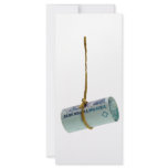 Dangling Malaysian Ringgit Customized Rack Card
