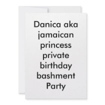 Danica aka jamaican princess private birthday b... personalized invite