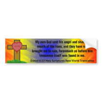 Daniel 6:22 Holy Scripture New World Translation Bumper Stickers