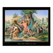 Daniel Boone Protects his Family 1840 posters