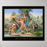 Daniel Boone Protects his Family 1840 posters