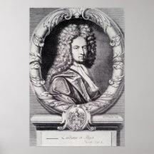 Daniel Defoe, engraved by Michael Van der Gucht Print