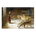 Daniel in the Lion's Den Bible Art Print