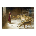 Daniel in the Lion's Den Bible Scripture Art Print